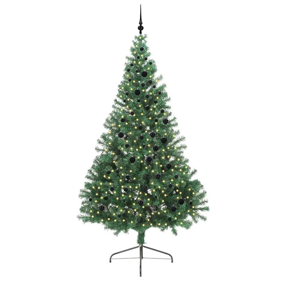 Sapin de Noël artificiel pré-éclairé Vert 240 cm PVC - 3