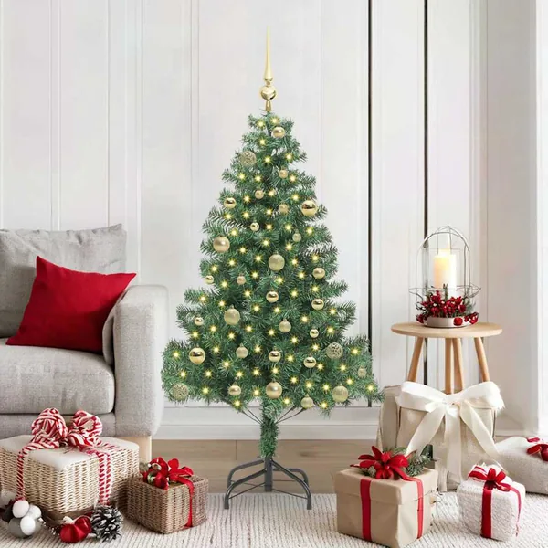 Sapin de Noël avec 150 LED avec support Vert 150 cm PVC
