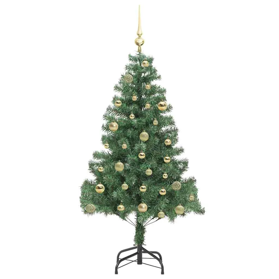 Sapin de Noël avec 150 LED avec support Vert 150 cm PVC - 4