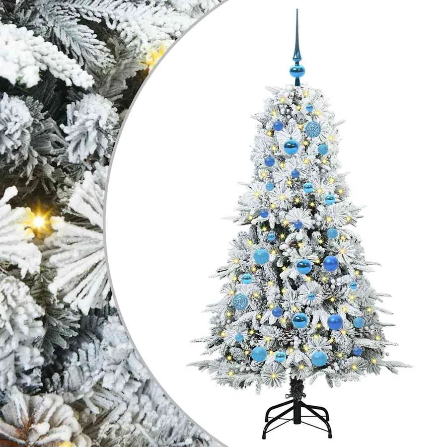 Sapin de Noël Artificiel à Branches Articulées Blanc 150 cm - 2