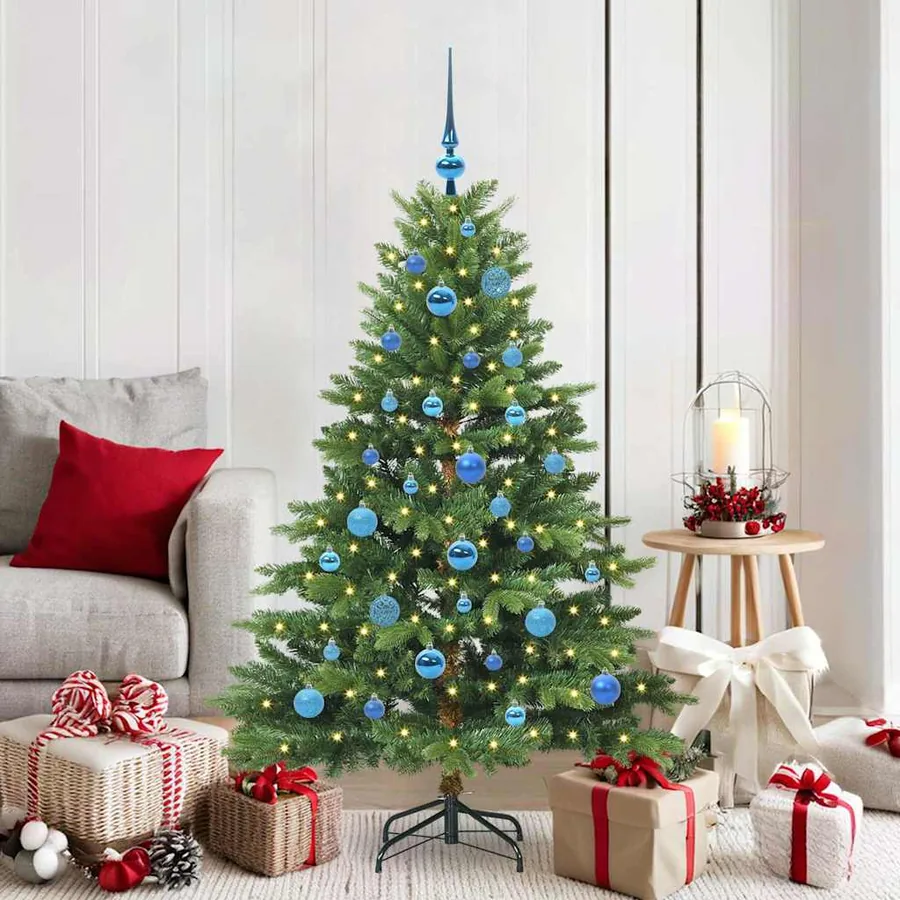 Sapin de Noël artificiel avec 150 LED Vert 150 cm PE et PVC