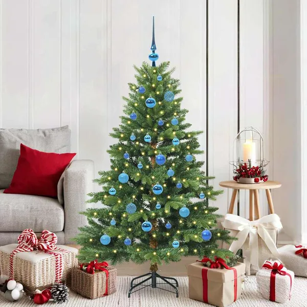 Sapin de Noël artificiel avec 150 LED Vert 150 cm PE et PVC
