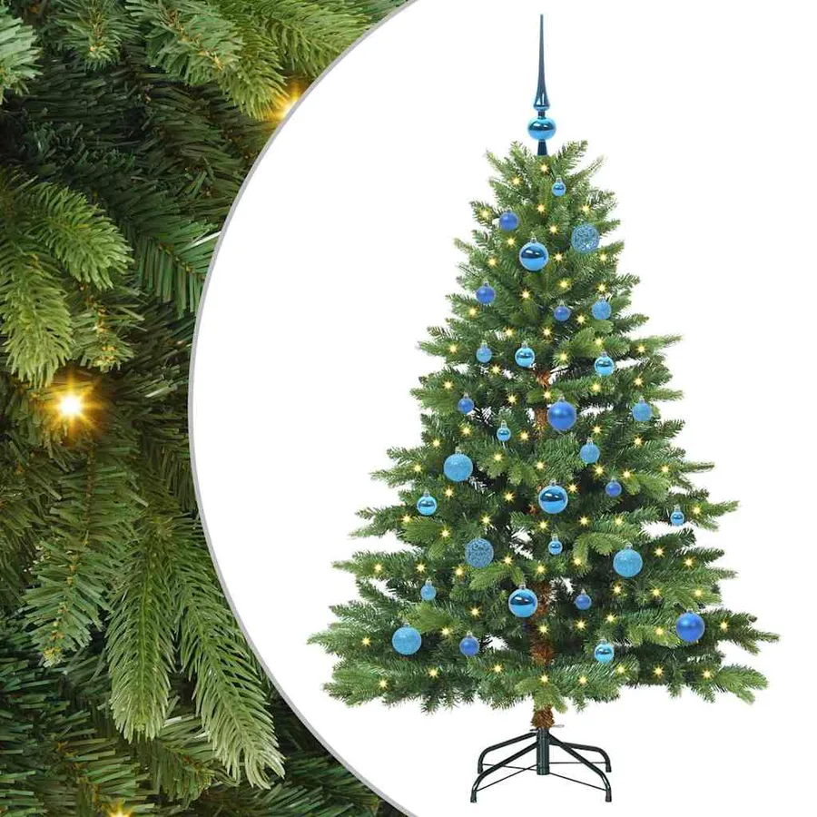 Sapin de Noël artificiel avec 150 LED Vert 150 cm PE et PVC - 2