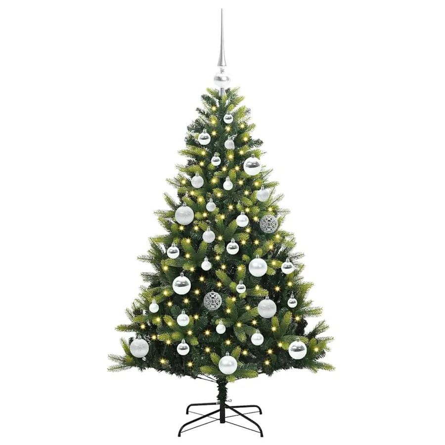 Arbre de Noël artificiel à charnières 150 LED Vert 120 cm - 3