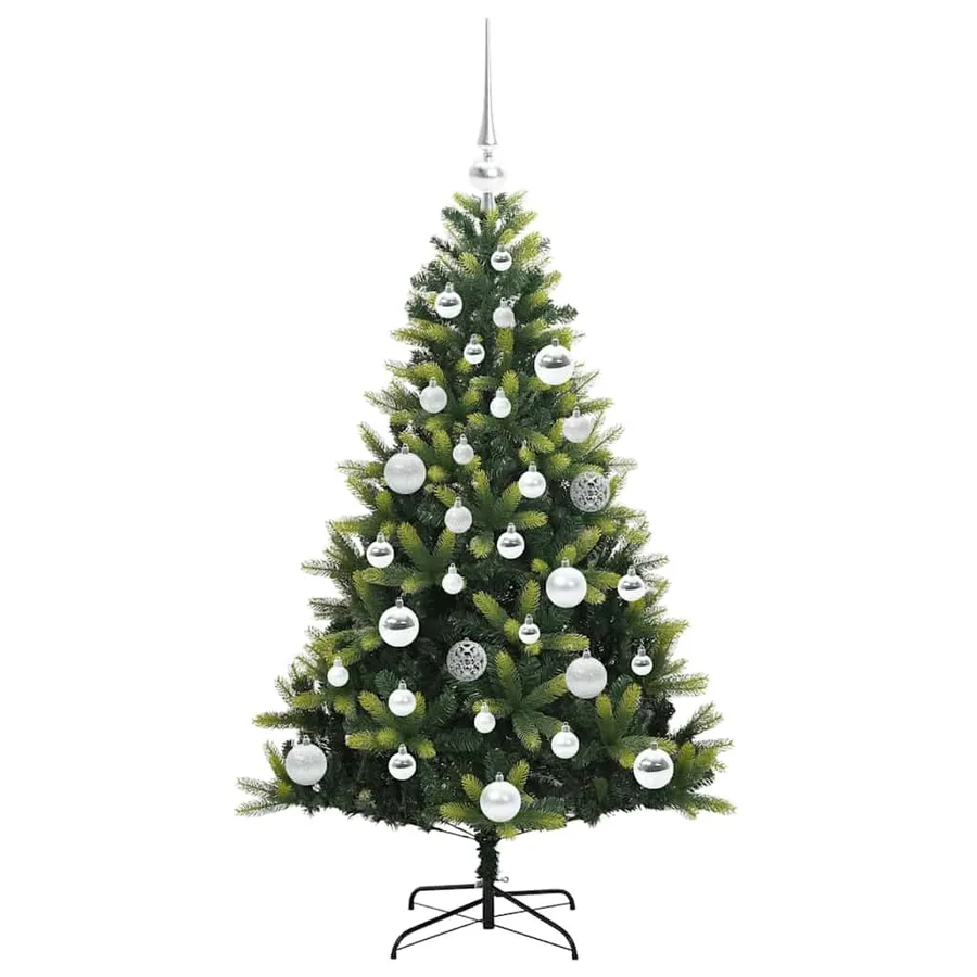 Arbre de Noël artificiel à charnières 150 LED Vert 120 cm - 4
