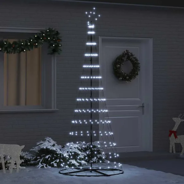 Arbre de Noël LED avec 295 LED Blanc froid 250 cm Métal