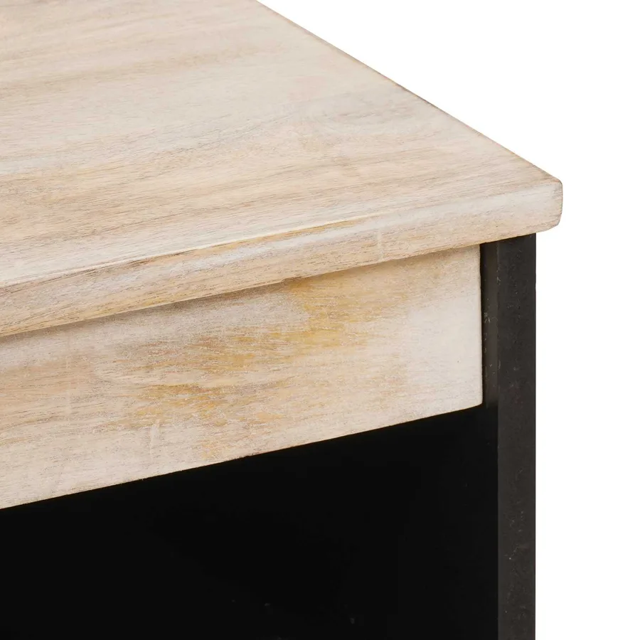 Buffet avec stockage Finition Lavage Blanc 60 x 33 x 75 cm - 6