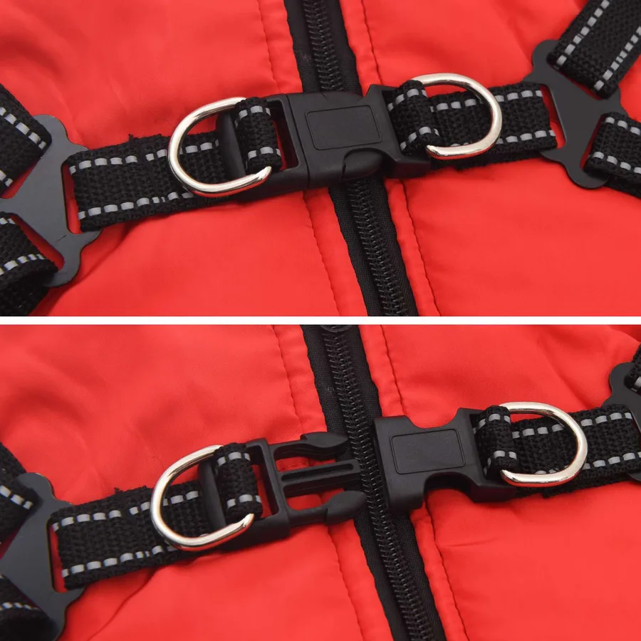 Manteau pour chien Rouge L32 Fleece et Polyester - 6