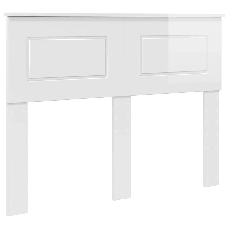 Tête de lit Blanc Brillant Bois d'ingénierie - 2