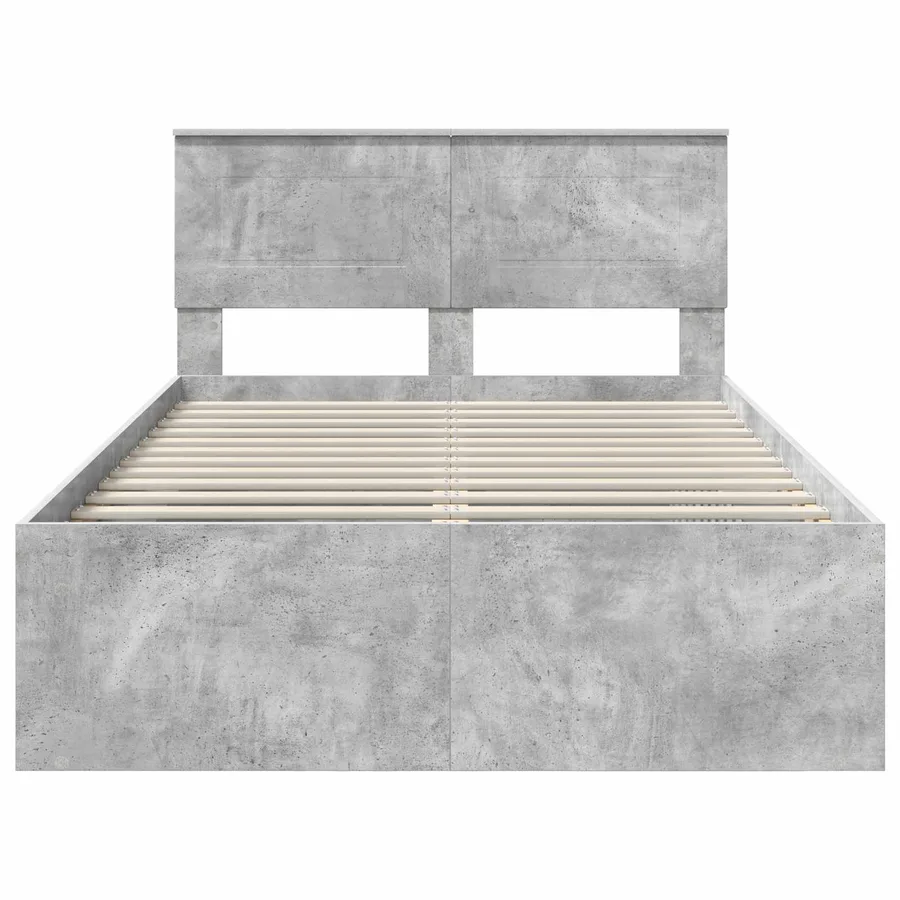 Cadre de lit Béton 120 x 200 cm Bois d'ingénierie - 7