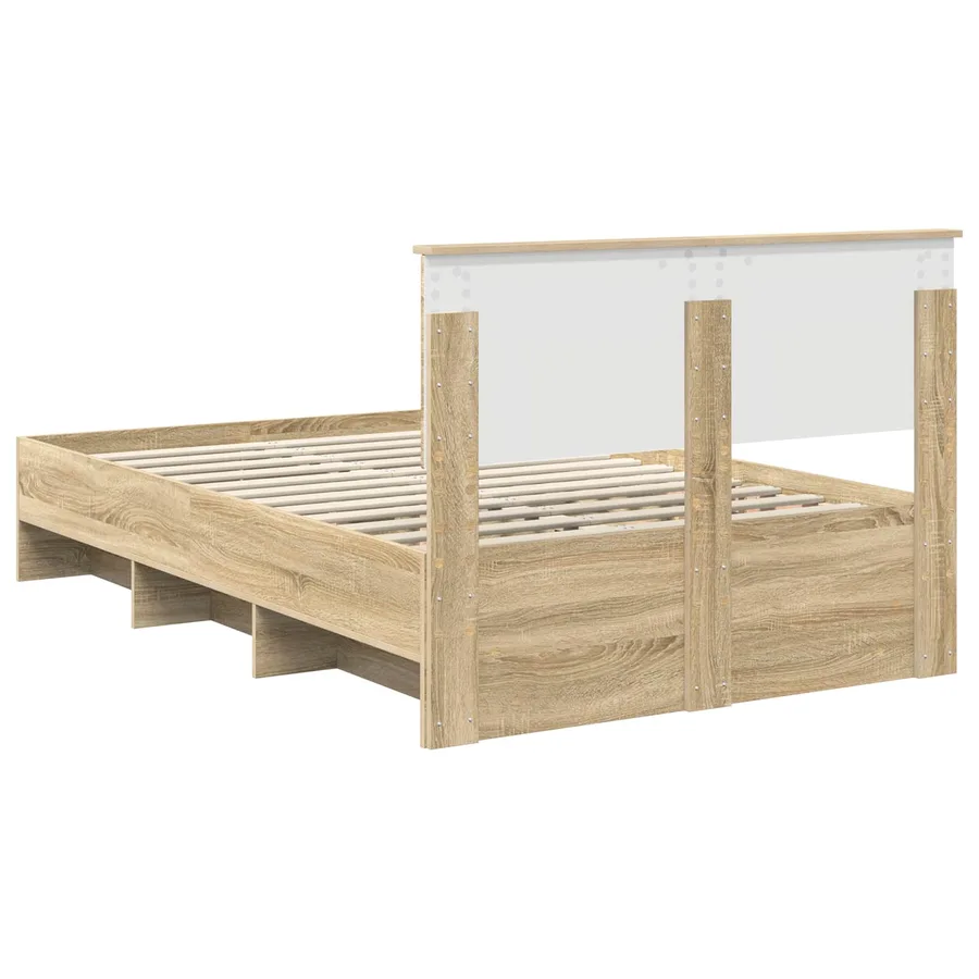 Cadre de lit Chêne Sonoma 120 x 123 cm Bois d'ingénierie - 9
