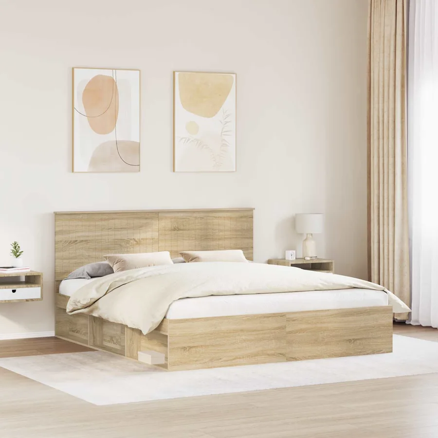 Cadre de lit Sonoma 180 x 200 cm Bois de pin massif - 3