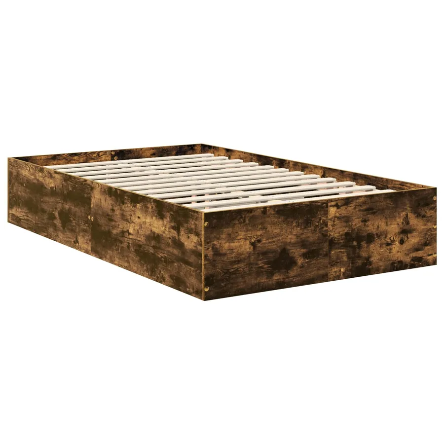 Cadre de lit Chêne fumé 120 x 200 cm Bois d'ingénierie - 5