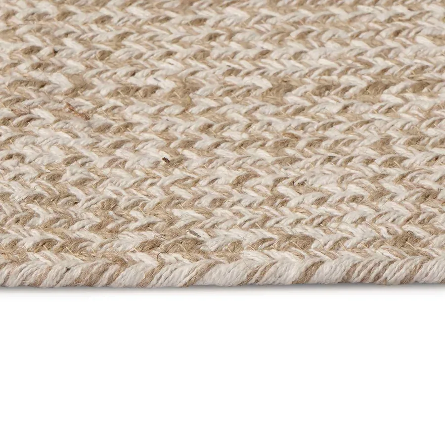 Tapis de surface Blanc 100 x 152 cm Jute - 5