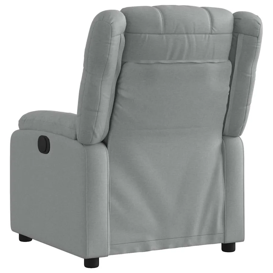 Fauteuil inclinable gris clair tissu - 3