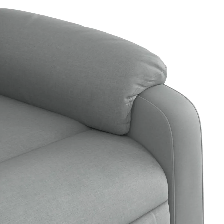 Fauteuil inclinable gris clair tissu - 8