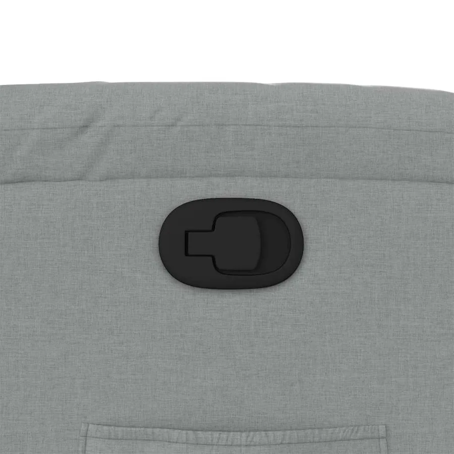 Fauteuil inclinable gris clair tissu - 9