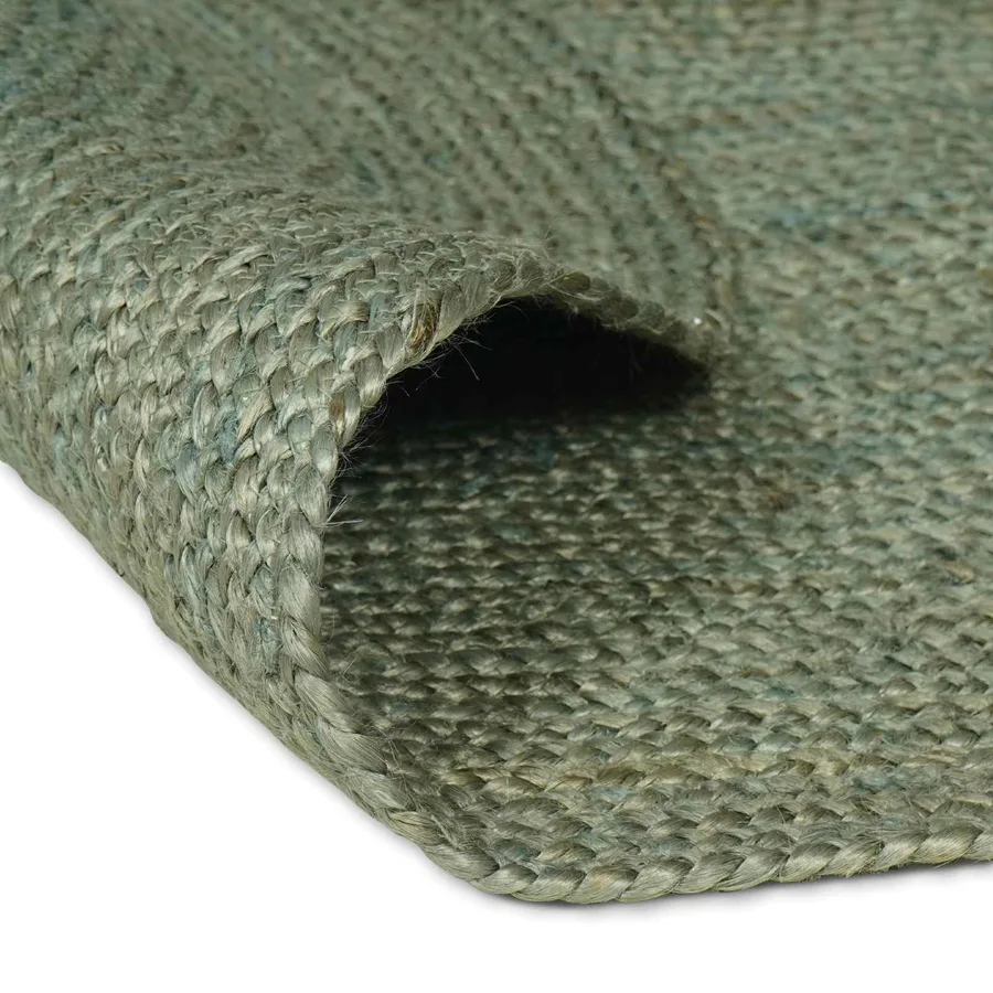 Tapis de surface Vert olive 100 x 152 cm Jute - 2