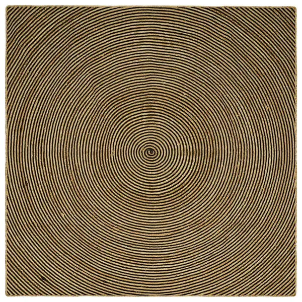 Tapis de surface Noir 240 x 240 cm Jute