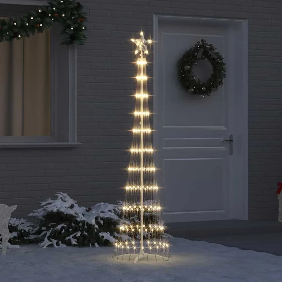 Arbre de Noël LED Blanc chaud 51 x 51 x 190 cm Métal