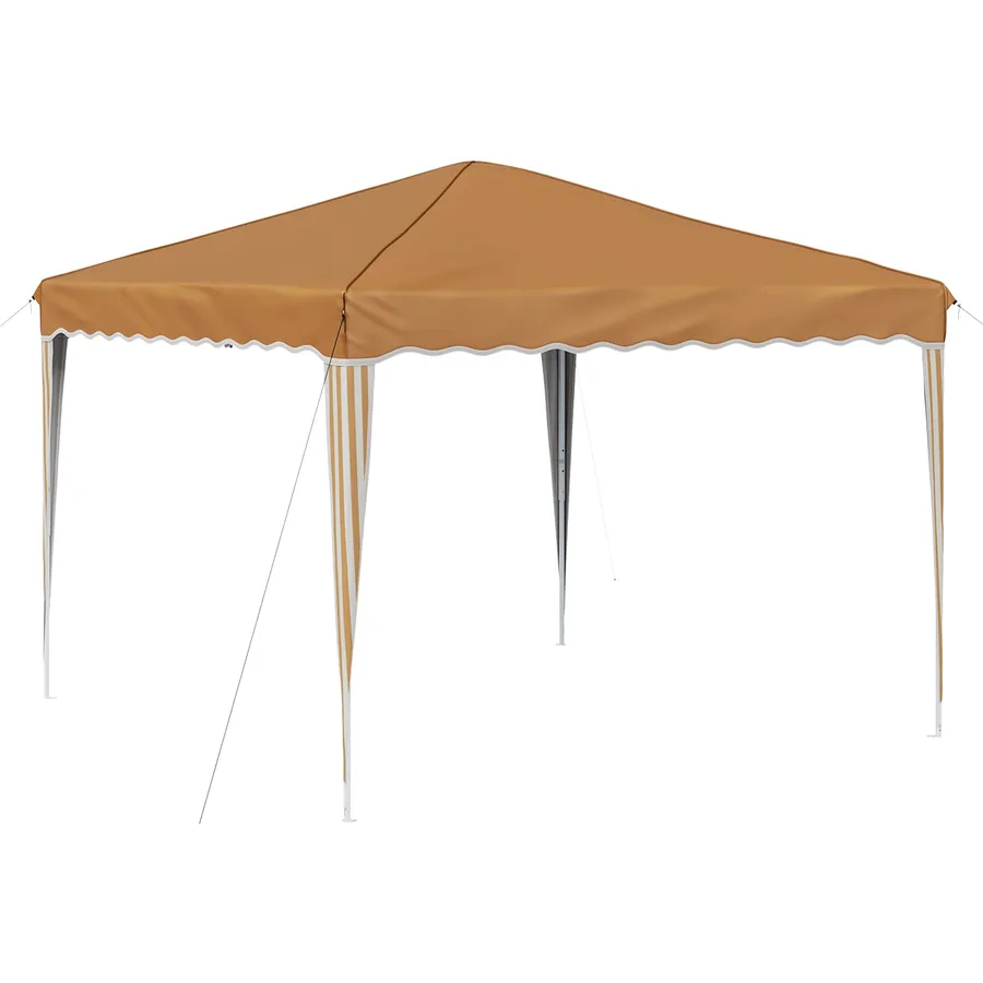 Tente de fête pop-up 288 x 288 x 245 cm Beige Tissu Oxford - 2