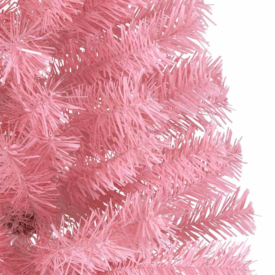 Sapin de Noël artificiel pré-éclairé Rose 240 cm PVC - 10