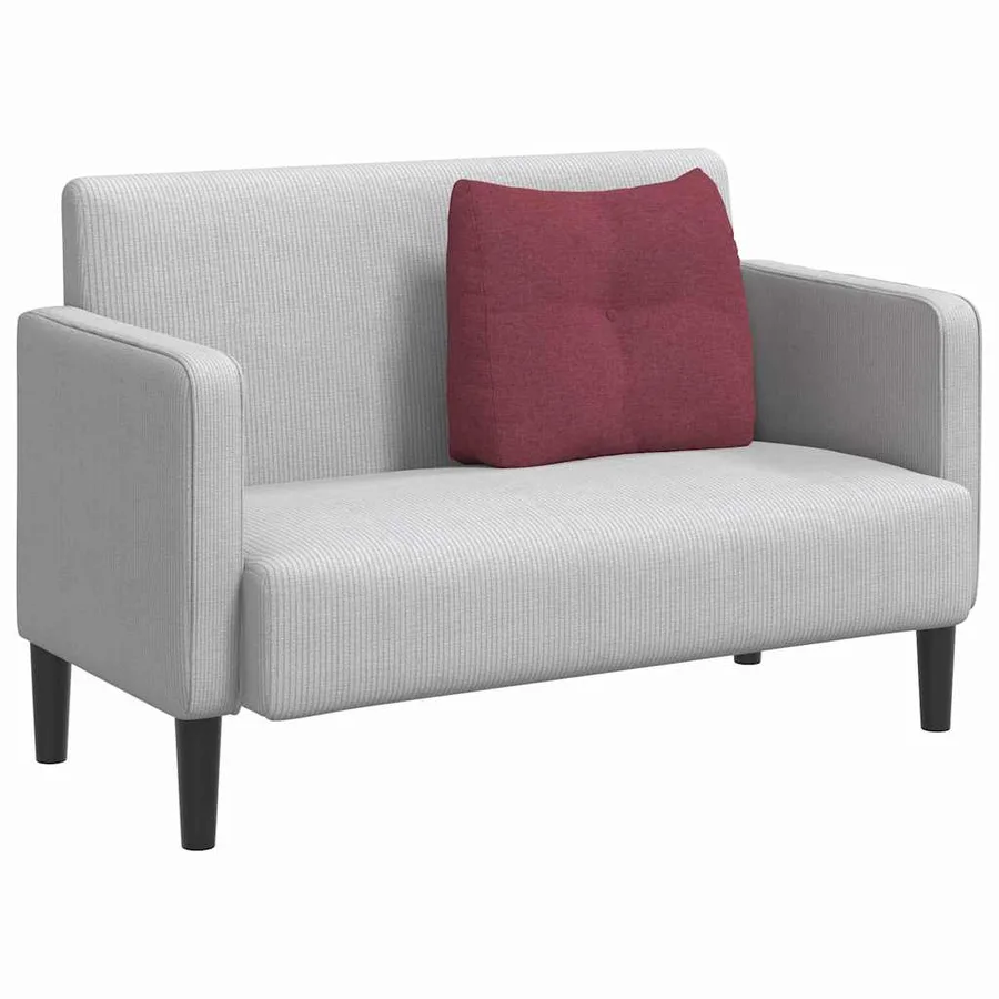 Coussin de Dos Bordeaux 60 x 24 x 50 cm tissu - 3