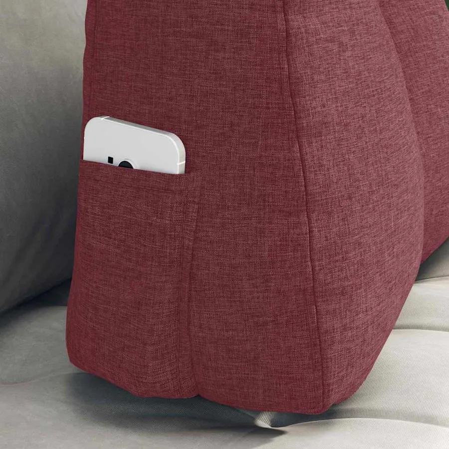 Coussin de Dos Bordeaux 60 x 24 x 50 cm tissu - 5