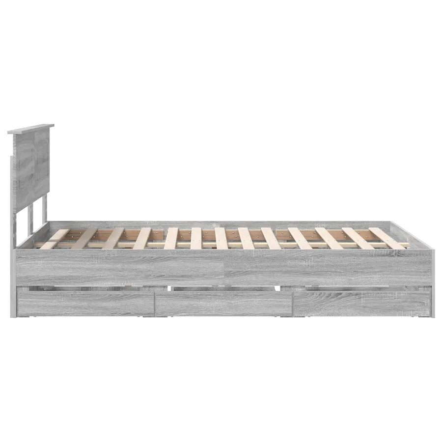 Cadre de lit Gris Sonoma 120 x 190 cm Bois Ingénierie - 9