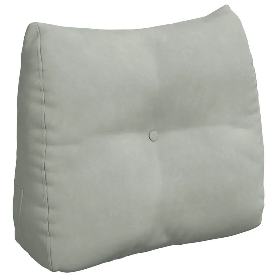 Coussin de Dos Gris clair 60 x 24 x 50 cm Velours - 2