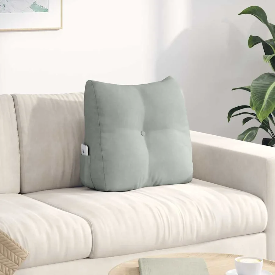 Coussin de Dos Gris clair 45 x 24 x 50 cm Velours