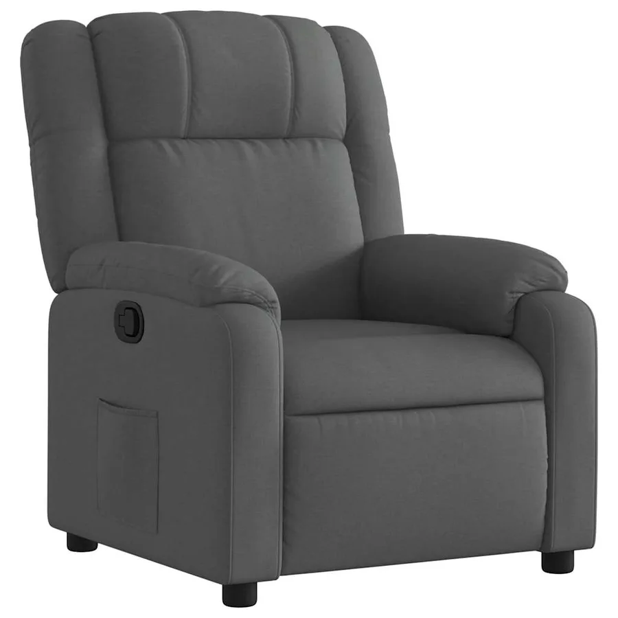 Fauteuil inclinable Gris foncé Tissu - 2