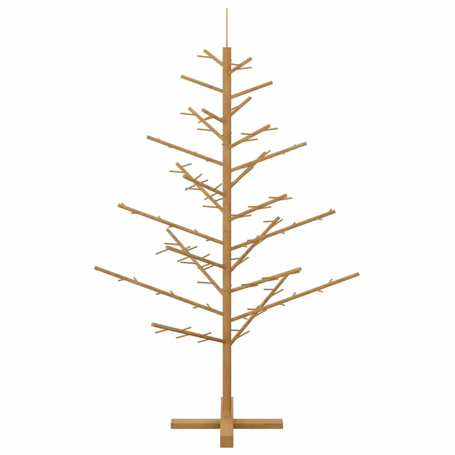 Arbre de Noël en bois Marron 150 cm Bois de pin massif - 6