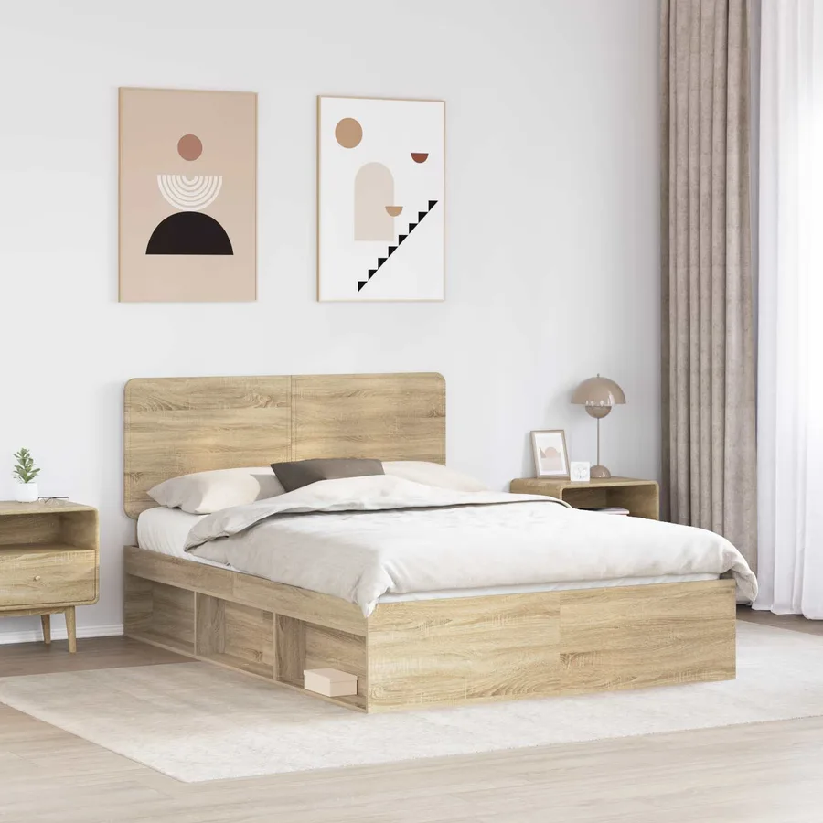 Cadre de lit Sonoma 140 x 200 cm Bois de pin massif - 3