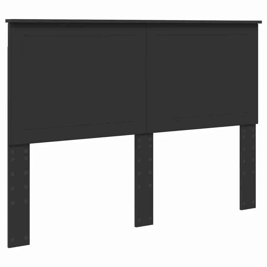 Cadre de lit Noir 140 x 200 cm Bois de pin massif - 6