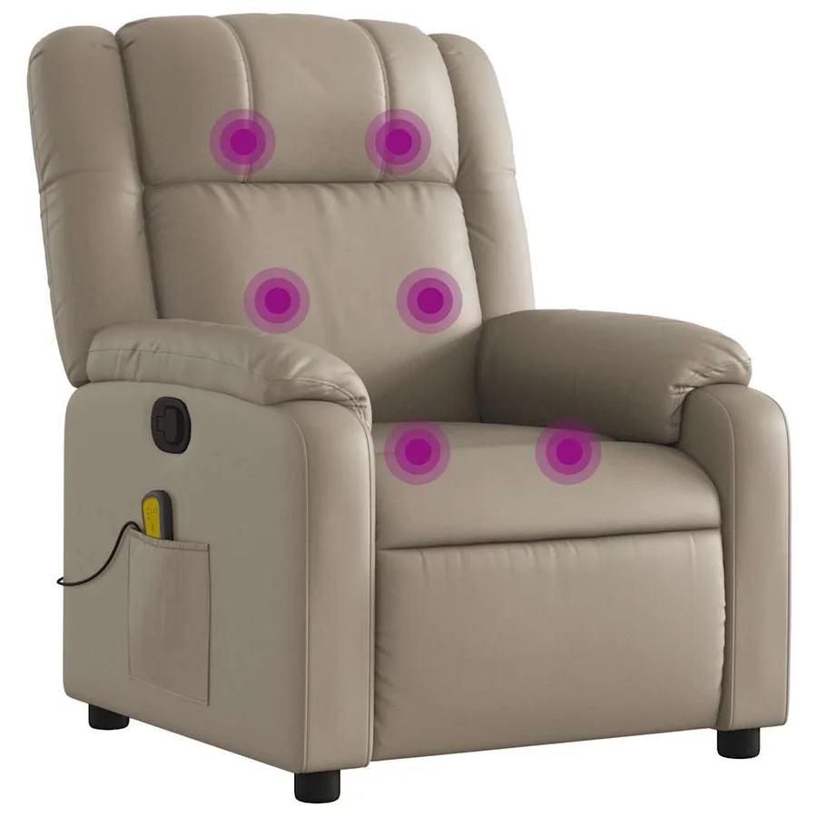 Fauteuil de massage inclinable Cappuccino Similicuir - 2