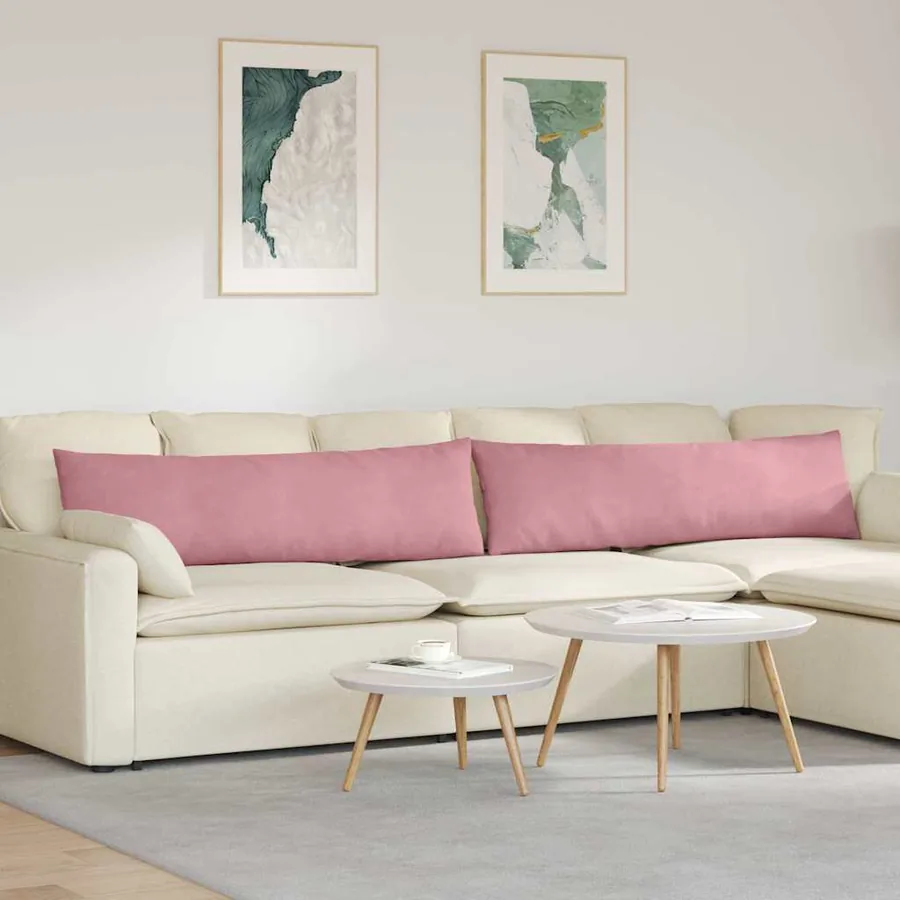 Coussins de canapé 2 pcs Rose 145 x 40 cm