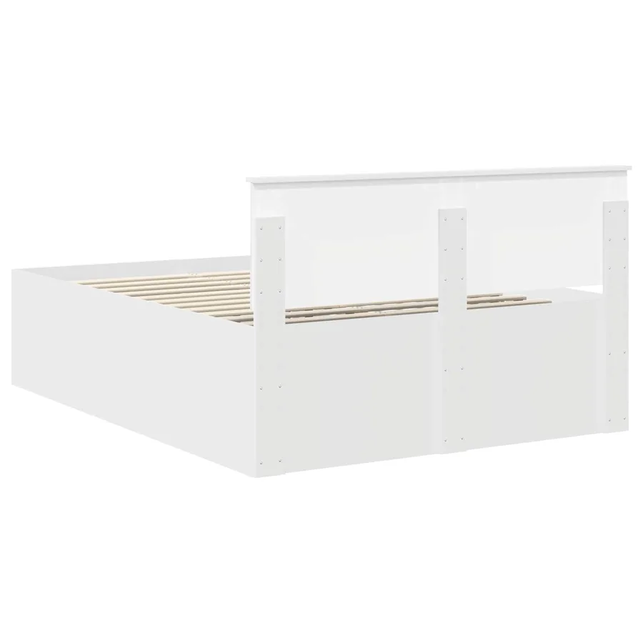 Cadre de lit Blanc 140 x 190 cm Bois d'ingénierie - 9
