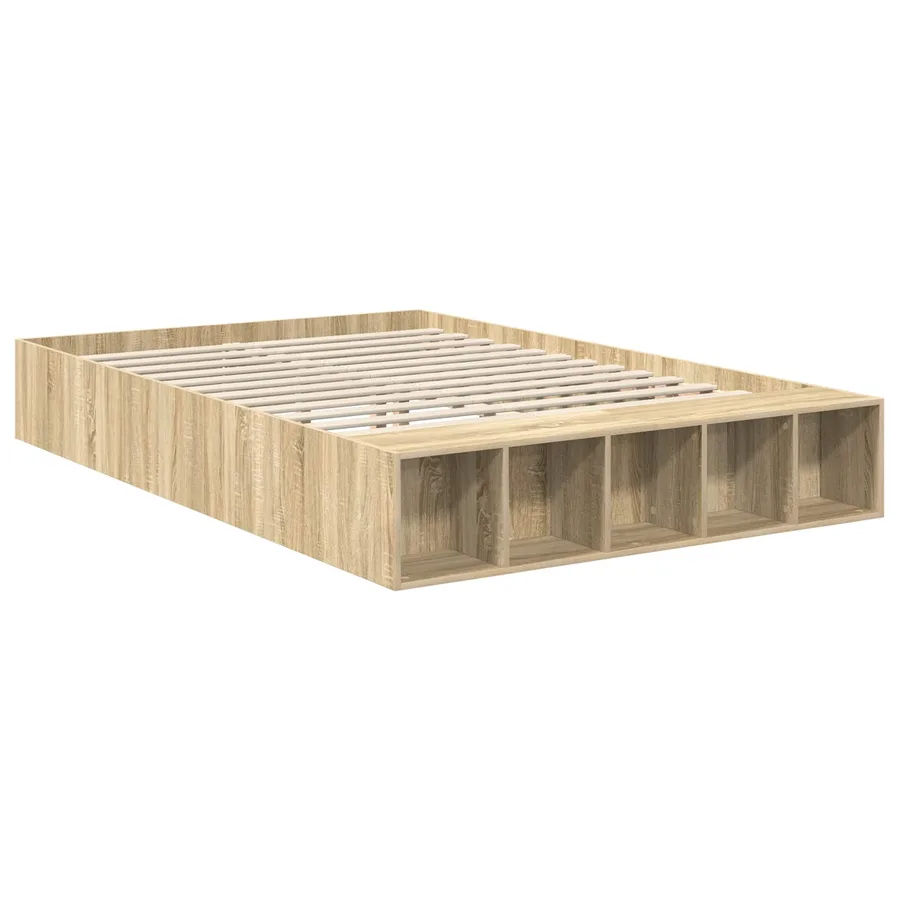 Cadre de lit Chêne Sonoma 140 x 200 cm Bois d'ingénierie - 5