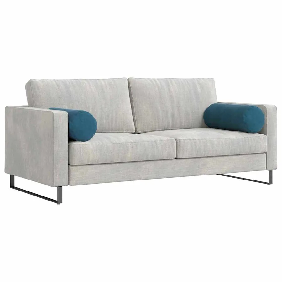 Coussins d'accent 2 pcs Bleu Ø 25 x 70 cm - 3