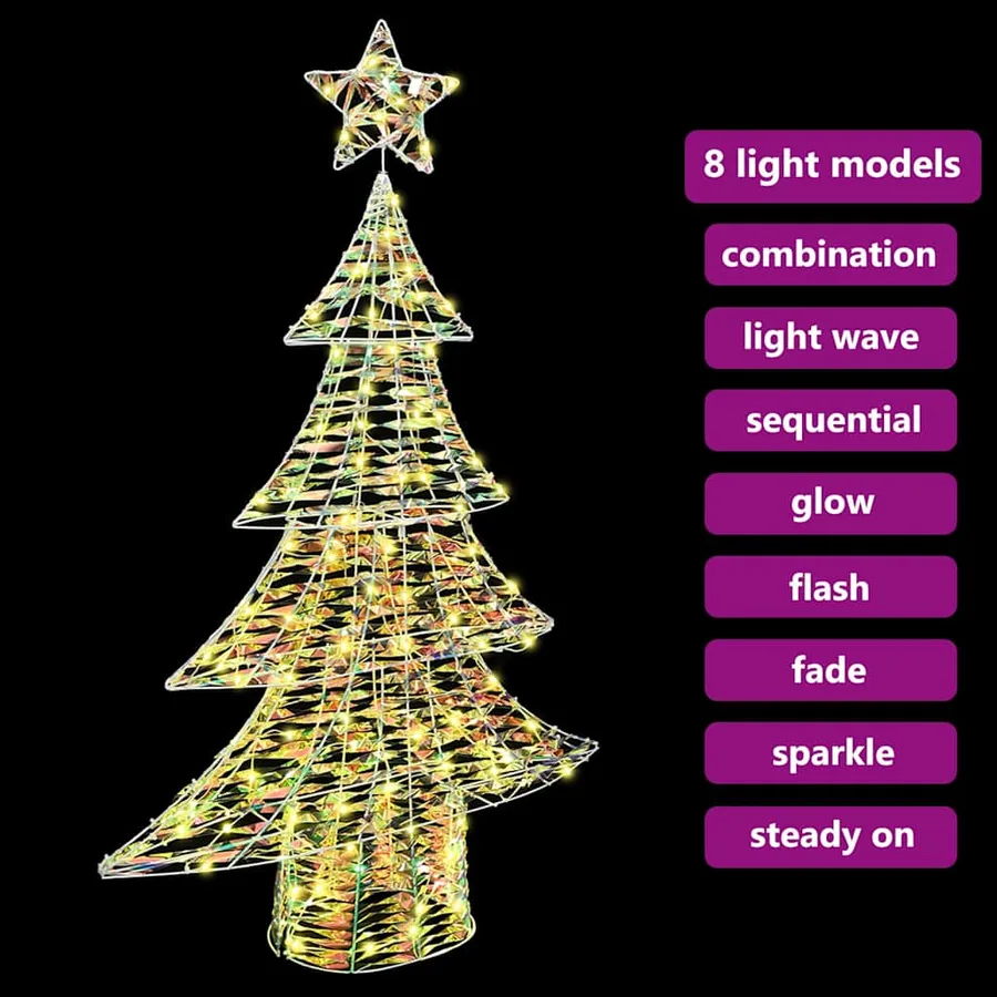 Sapin de Noël avec 120 LED Blanc chaud 120,5 cm PET - 9