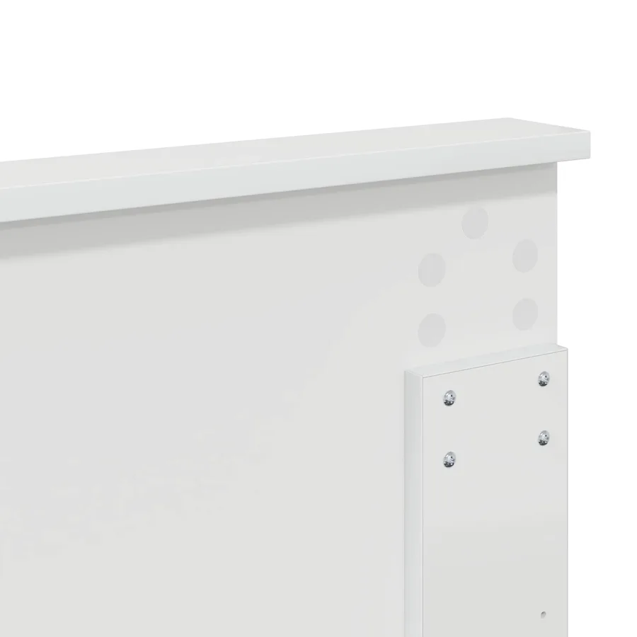 Cadre de lit Blanc 180 x 200 cm Bois de pin massif - 11