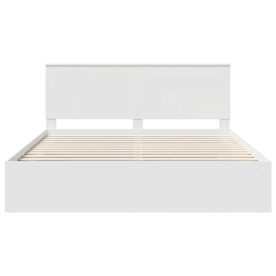 Cadre de lit Blanc 180 x 200 cm Bois de pin massif - 7