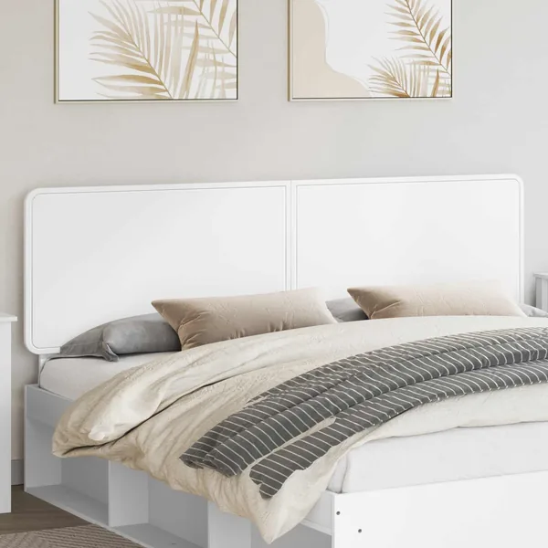 Tête de lit Blanc Bois d'ingénierie