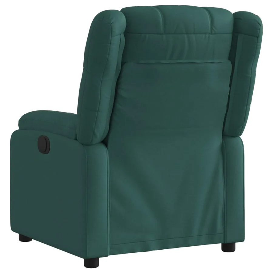 Fauteuil inclinable Vert foncé Tissu - 3