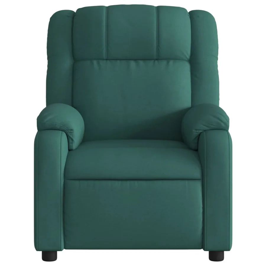 Fauteuil inclinable Vert foncé Tissu - 6