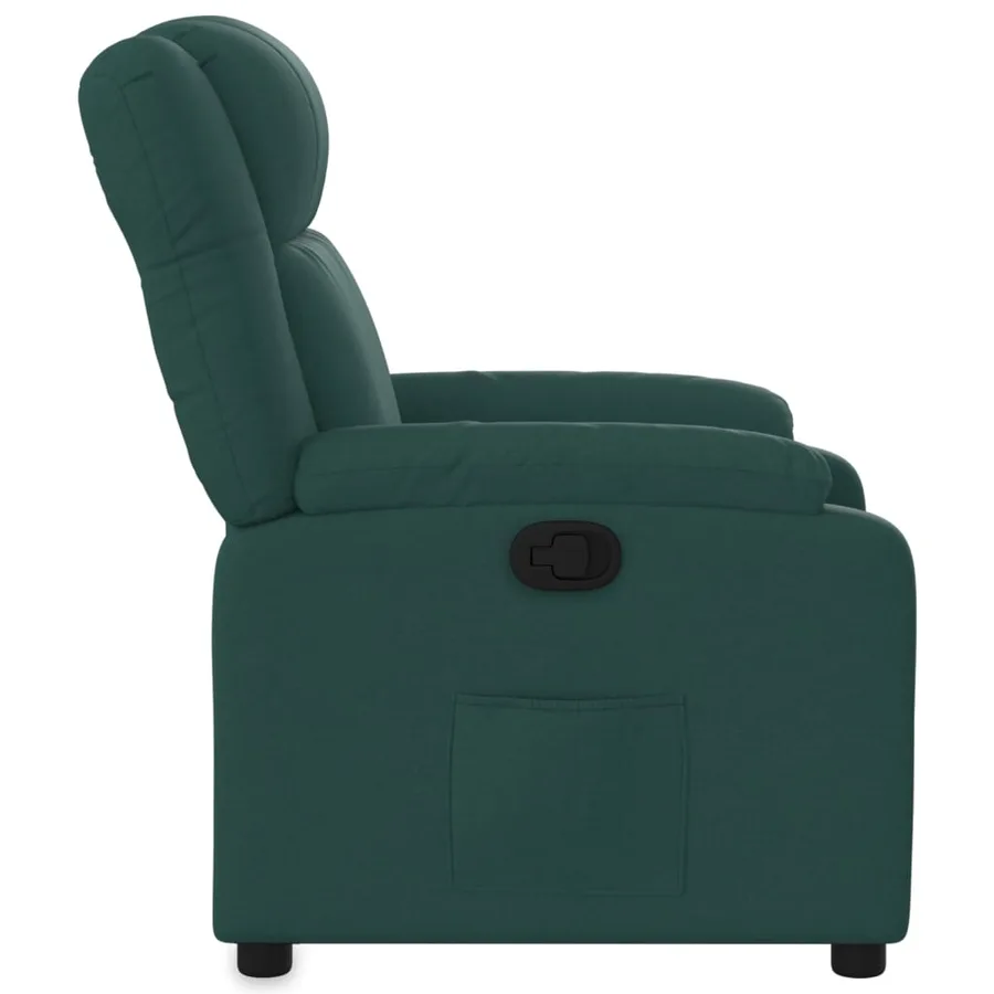 Fauteuil inclinable Vert foncé Tissu - 7