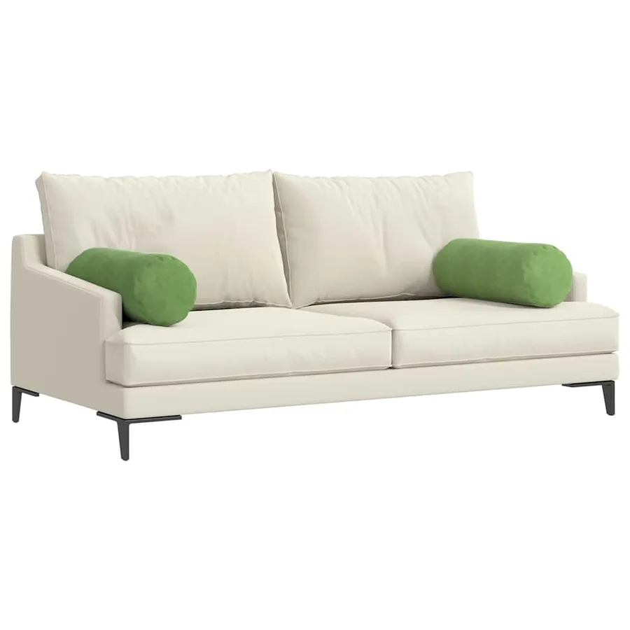 Coussins d'accent 2 pcs Vert clair Ø 25 x 70 cm - 3