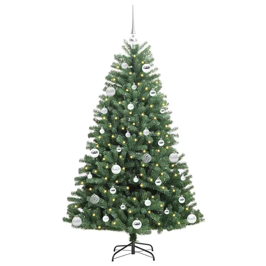 Sapin de Noël Artificiel à Branches Articulées Vert 150 cm - 3