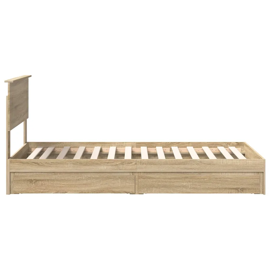 Lit de Rangement Chêne Sonoma 75 x 190 cm Bois d'ingénierie - 9